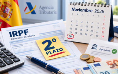 Ingreso del 2º plazo de la declaración anual del IRPF. Noviembre 2026
